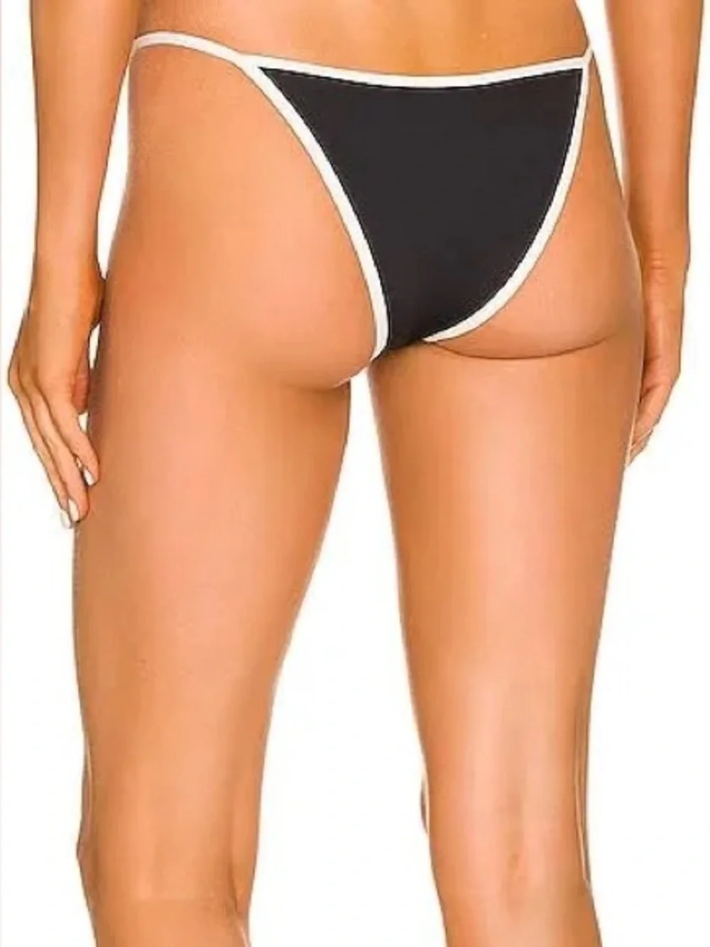 LSPACE Nico Bikini Top + Tommy Bottom Size L Black White Underwire Adjustable